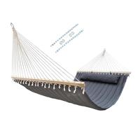 GOCAN - Amaca doppia con tessuto trapuntato e aste di espansione, più lunga e stabile, amache di qualità per cortile all'aperto