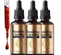 Gocce abbronzanti da bere,Aggiornamento 2026 gocce autoabbronzanti, acceleratore abbronzante, gocce autoabbronzanti, gocce abbronzanti, viso e corpo autoabbronzante, Sunless (3pcs)