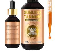 Gocce abbronzanti da bere, gocce autoabbronzanti per viso e corpo, lucentezza naturale senza sole, per tutti i tipi di pelle, migliora l'abbronzatura naturale, 60 ml