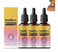 Gocce abbronzanti senza sole da bere, 60 ml di gocce abbronzanti orali, nutrienti e idratanti Bronzo abbronzante Nutrire e idratare (3 pezzi)