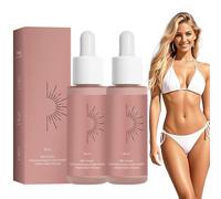 Gocce abbronzanti senza sole da bere, gocce di abbronzatura da assumere per aumentare naturalmente la melanina, migliorare il tono naturale della pelle, idratante abbronzante gocce per viso e corpo (2