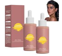 Gocce abbronzanti senza sole da bere, gocce per aumentare la melanina, per viso e corpo, gocce di abbronzatura liquida, luce baciata dal sole, senza danni al sole (2 pezzi)