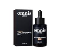 Gocce Autoabbronzanti Omnis Uomo 30 ml, siero abbronzante, Abbronzatura naturale senza sole con DHA + Eritrulosio, Aloe Vera e Acido Ialuronico, Durata 3-4 giorni, Made in Italy