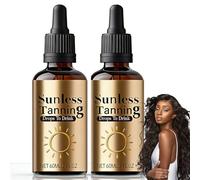 Gocce Autoabbronzanti Viso, Inodore, Senza Alcol, 2 Pezzi | Gocce Abbronzanti Sunless per Stimola Produzione Naturale di Melanina, Miglioramento Duraturo Tono Della Pelle