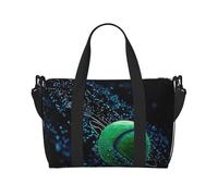 Gocce d'acqua e palline da tennis, articoli personali da viaggio, borse da viaggio resistenti, borse da palestra per viaggi notturni, nero, Taglia unica