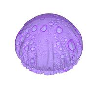 Gocce d'acqua su viola Riutilizzabile Impermeabile Lavabile Regolabile Adatto a donne Tutte le lunghezze Cuffia da a