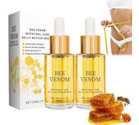 Gocce di drenaggio linfatico, 2 gocce per ombelico al veleno d'api, detergente per ombelico, olio per il corpo al veleno d'api, gocce di veleno d'api, bruciagrassi per rassodare la pelle, per donne