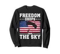 Gocce di libertà dal Cielo Tributo Patriottico ai Paracadutisti Felpa