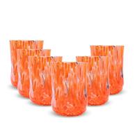 Gocce di Murano 6 Bicchieri Acqua Goto Lavorati Secondo la Tradizione degli Artigiani di Murano, Bicchiere Soffiato e Lavorato a Mano 300 ml - Bicchieri Acqua Vetro Linea Eterea