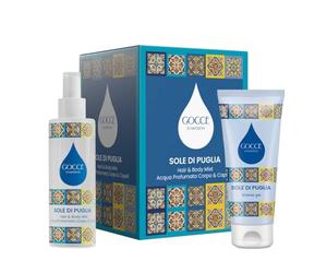 Gocce Di Napoleon Sole Di Puglia Confezione Regalo Donna Acqua Profumata Corpo e Capelli 200 Ml e Gel Doccia 150 Ml