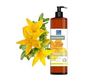 Gocce di Olio Iperico Massaggio Rilassante Olio Erba di San Giovanni Concentrato Forte 100% Puro Olio Corpo Cicatrici Olio Smagliature Gravidanza Olio Capelli - 200 ml