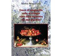 Gocce di sangue blu sotto al ciliegio viste dalla balaustra del mio giardino