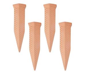 Gocce di terracotta: rilascio lento dell'umidità, idratante automatico per piante, picchetto di argilla porosa, sete sostenuta, soluzione per giardinaggio indoor, ideale per set da quattro pezzi.