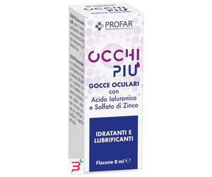 GOCCE OCULARI PROFAR OCCHI PIU' MULTIDOSE ACIDO IALURONICO E SOLFATO DI ZINCO IDRATANTI E LUBRIFICANTI 8 ML