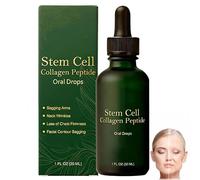Gocce orali di cellule staminali e peptidi di collagene, gocce di peptidi di collagene anti-età, rassodanti, antirughe, per sollevare la pelle rilassata e ridurre la formazione di rughe (1Pezzo)