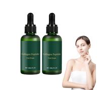 Gocce orali di peptidi di collagene - Peptidi di collagene liquidi per donne e uomini - Gocce liquide di peptidi multi-collagene per favorire l'idratazione della pelle - Rassodamento (2 bottiglie)