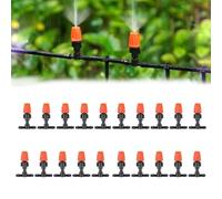 Gocce per irrigazione micro spray con flusso regolabile, 40 pezzi per un'efficiente irrigazione a goccia, serra e aiuole, compatibile con tubo a goccia per irrigazione Gardena