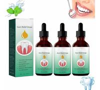 Gocce Per La Ricrescita Delle Gengive, Ricrescita Della Riparazione Delle Gengive,Ringiovanire Le Gengive Con Facilità,Natural Oral Care Drops,Favorisce L'alito Buono, Per L'igiene Orale (3PC)