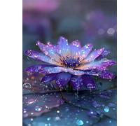 Goccia di rugiada di fiori viola Puzzle di 120 Pezzi per Adulti, Alta Qualità puzzle adulti, Puzzles Classico Relax Giochi, Regalo Perfetto