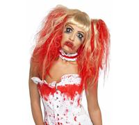 Goccia di Sangue Biondo & Rosso Brillante Parrucca Accessorio Costume