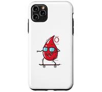 Goccia di sangue su skateboard gruppo sanguigno 0 Custodia per iPhone 11 Pro Max
