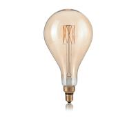 Goccia E27 led 8w vetro ambra vintage xl luce calda Ø15.5