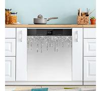 Gocciolante Argento Glitter Carta Digitale Lavastoviglie Magnete Copertura Frigorifero Pannello Decco per Armadio Cucina Lavanderia Regalo 50 x 66 Pollici