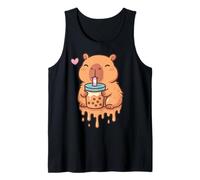 Gocciolante Kawaii Capybara Bere Boba Bubble Tea Carino Anime Canotta