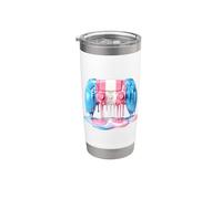 Gocciolante Paint Transgender Flag Controller - Giocatori Bicchiere termico in acciaio inox doppia parete