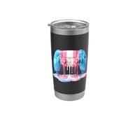 Gocciolante Paint Transgender Flag Controller - Giocatori Bicchiere termico in acciaio inox doppia parete