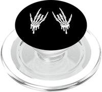 Gocciolante scheletro mani segno roccia horror Halloween uomini donne PopSockets PopGrip per MagSafe