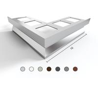 Gocciolatoio balcone e terrazzo in ALLUMINIO "TOP" di 2.7 m con ACCESSORI