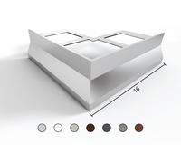 Gocciolatoio per balconi e terrazze in ALLUMINIO "NOR" di 2.7m con ACCESSORI