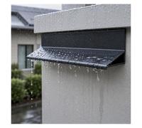 Gocciolatoio per Balconi Parapioggia Per Tetto Resistente Alle Intemperie | Profilo Gocciolatoio In Alluminio Tagliabile A Misura; Installazione Tramite Adesivo O Fissaggio A Vite