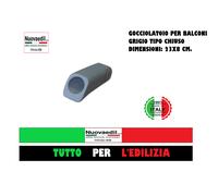 GOCCIOLATOIO PER BALCONI TIPO CHIUSO 23x8 cm - Grigio