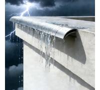Gocciolatoio sul bordo del tetto in lega di alluminio | Deviazione dell'acqua esterna di lunghezze multiple W-35mm(L-65cm(25.6in))