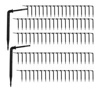 Gocciolatore a freccia piegata, emettitore per tubo da 3 mm, irrigatore a flusso regolabile, irrigazione per piante in vaso, kit di irrigazione per serre, giardino per spruzzatore, fiore (100 pezzi)