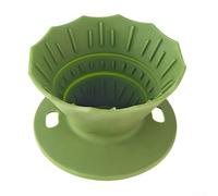 Gocciolatore compatto in silicone, design pieghevole, stile cestino, per viaggi e piccoli spazi, supporta filtri da caffè riutilizzabili (verde)