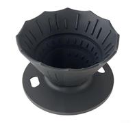 Gocciolatore compatto in silicone, design pieghevole, stile cestino, per viaggi e piccoli spazi, supporta filtri da caffè riutilizzabili (nero)