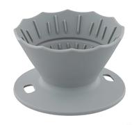 Gocciolatore compatto in silicone, design pieghevole, stile cestino, per viaggi e piccoli spazi, supporta filtri da caffè riutilizzabili (grigio)