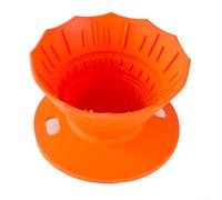 Gocciolatore compatto in silicone, design pieghevole, stile cestino, per viaggi e piccoli spazi, supporta filtri da caffè riutilizzabili (rosso)
