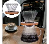 Gocciolatore di caffè in vetro trasparente riutilizzabile sopra tazze di caffè