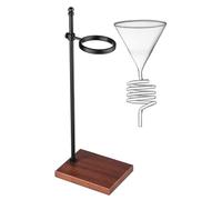 Gocciolatore For Caffè, Gocciolatore A Cono In Vetro, Con Supporto In Metallo E Filtro Riutilizzabile, Tubo Filettato, Base In Legno, For Casa, Ufficio E Esterni(B)