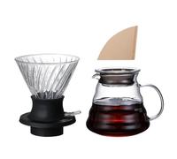 Gocciolatore for caffè intelligente in vetro siliconico - Stile V60 con interruttore, tazza con filtro for versare sopra, strumenti for barista e accessorio for macchina da caffè(A8)