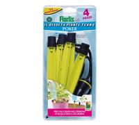 Flortis Disseta Piante Tekno Poker 4 pezzi. Irrigazione piante fino 45 gg. Riserva acqua per piante in vaso e fiori. Irrigazione automatica in vacanza. Interno ed esterno. Innaffiatura graduale.