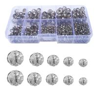 Gocelyn Rondelle Assorted Supplies Spacer - Perline sfaccettate per la creazione di gioielli, 2 mm, 4 mm, 6 mm, 8 mm, 10 mm