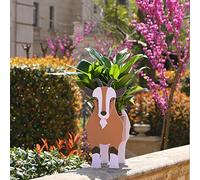 Gochoi Piccolo Fioriera Regali di Capra per gli Amanti della Capra per le Donne Piantatrice Roba PVC Vasi per Piante per Decorazione Giardini All'Aperto per Interni Regali Natale o Compleanno,S Goat