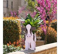 Gochoi Piccolo Fioriera Regali di Mucca per le Donne Roba Carina gli Amanti della PVC Vasi per Piante per la Decorazione di Giardini,S Milk Cow