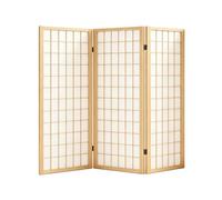 GOCHUSX Paravento Divisorio Pieghevole E Portatile Interni Altezza 170 Cm | Divisorio Decorativo Autoportante Con Motivo A Griglia E Telaio In Legno, Per Separare Gli Ambienti(Wood,170x40cm-3PCS)