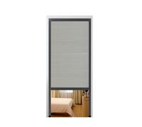 GOCHUSX Porta A Soffietto Senza Binario Inferiore(Grey,80x90cm(32x35in))